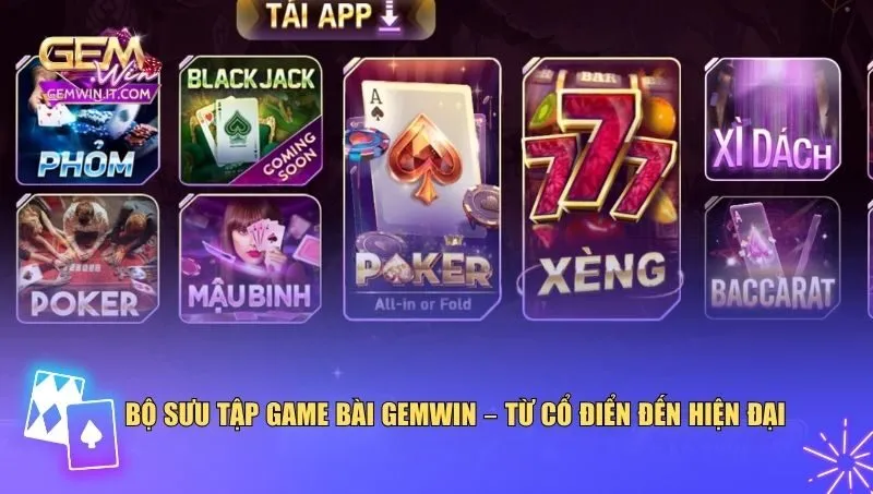 Sự đa dạng chính là điểm làm nên sức hút của game bài Gemwin